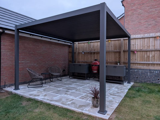 3.6m x 3.6m Aluminium Pergola